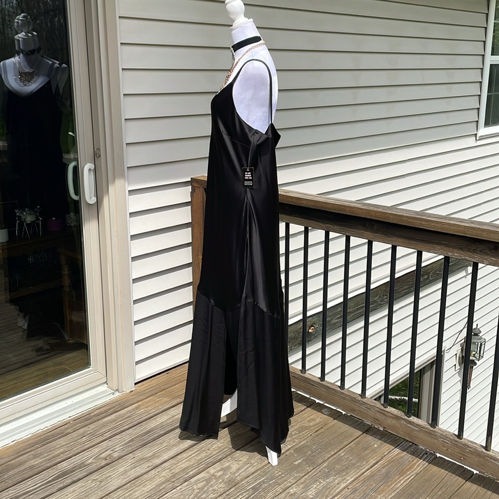 Gorgeous Black Satin Gown by Express - Picture 8 of 17